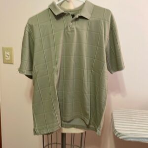 Mens Short Sleeve Van Heusen Shirt Large Green